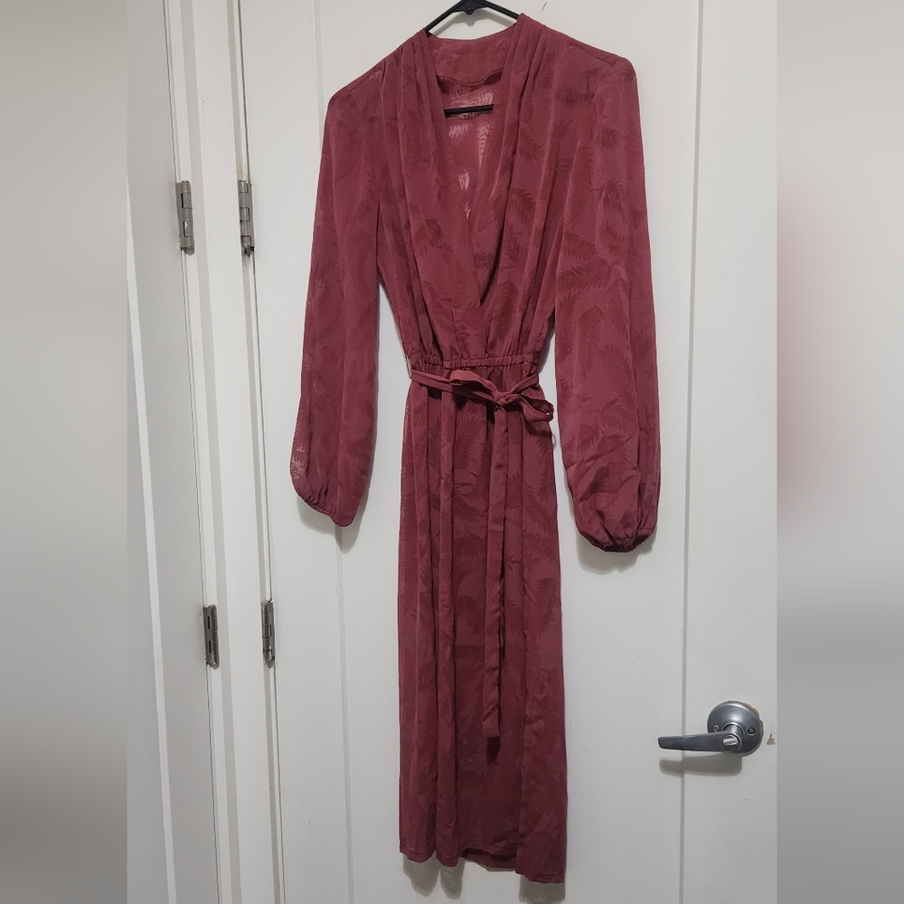 Vintage sheer mauve midi dress